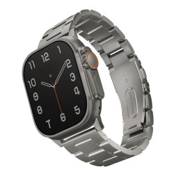 Ремешок Uniq OSTA Steel Strap для Apple Watch 42-44-45-49 мм, серебристый