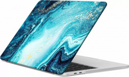 Чехол-накладка moonfish для MacBook Pro 13&quot; soft-touch (мраморный синий)