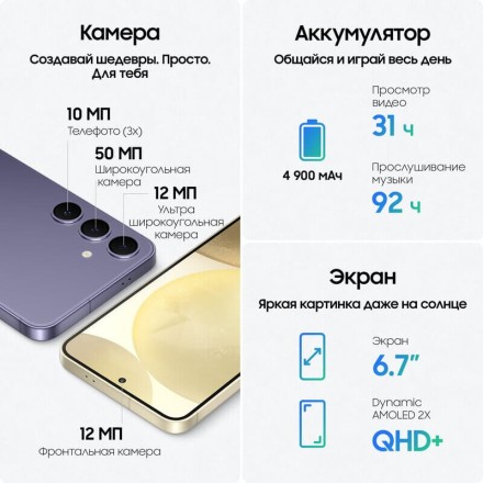 Смартфон Samsung Galaxy S24 Plus 12/256GB фиолетовый