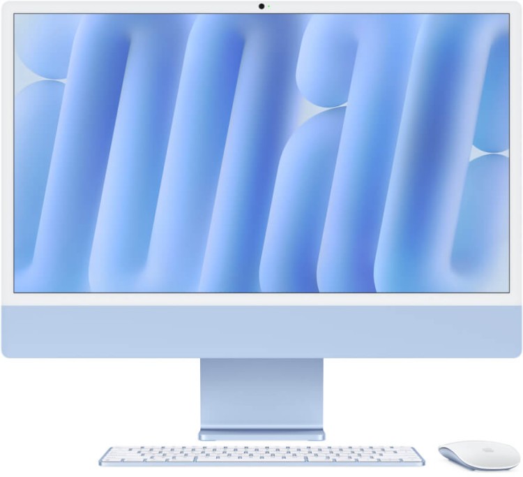 Моноблок Apple iMac 24" Retina 4,5K (M4 10C CPU, 10C GPU) 16/512GB SSD, синий