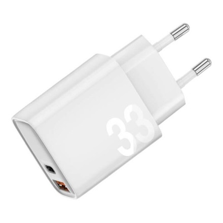 Сетевое зарядное устройство EnergEA Ampcharge PS33 USB-C + USB-A, PD, 33Вт, белый