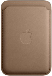 Чехол-бумажник для iPhone 15 Apple FineWoven MagSafe (серо-коричневый)