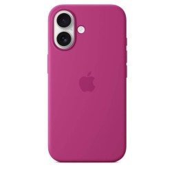 Чехол накладка для iPhone 16 Silicone Case with MagSafe Fuchsia