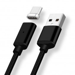 Кабель magnetic charging Type-C - USB (черный)