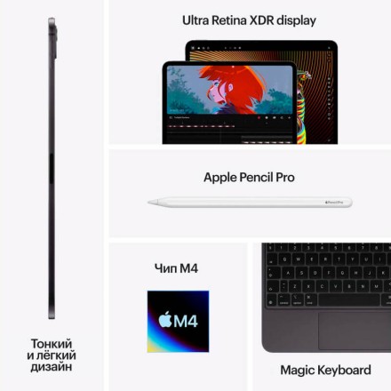 Планшет Apple iPad Pro 13" 1Tb (2024) Wi-Fi + Cellular «черный космос»